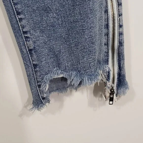 Wild Fable Upcycled Re-worked Jeans Floral Flowers Cottagecore Grandmacore Sz 8 - Picture 8 of 10